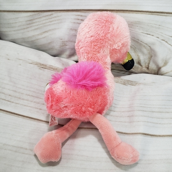 Ty Beanie Boos GILDA Pink Flamingo Plush Stuffed Animal Toy 7 Inch 2022 TySilk - Picture 4 of 8